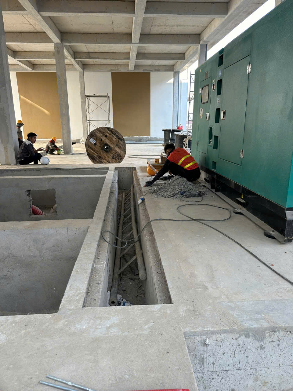 lắp đặt máy phát điện 500Kva Yuchai tại Phú Thọ