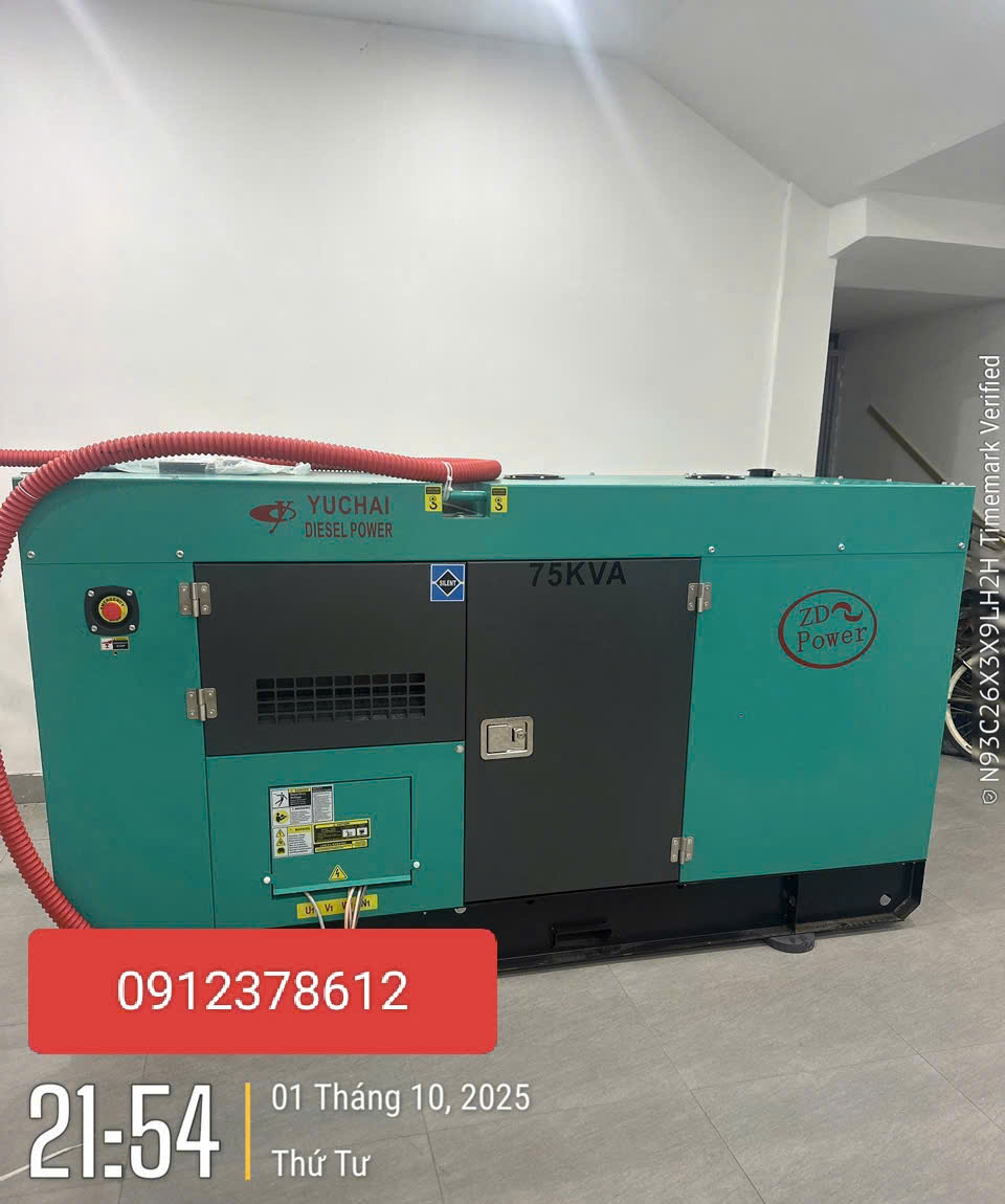Máy phát điện 80Kva Yuchai lắp đặt cho khách sạn